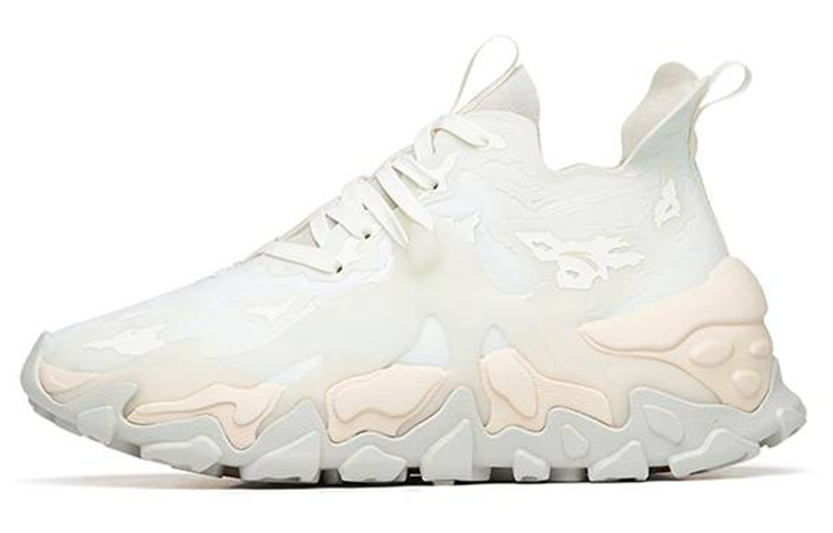 Anta Callus Removal Pro Cushioned Slip-Resistant Abrasion-Resistant Low-Top Chunky Sneakers Women's White Pink