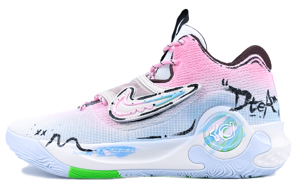 Nike KD Trey 5 X Abrasion Resistant Low Top Basketball Shoes Men's Blue Pink