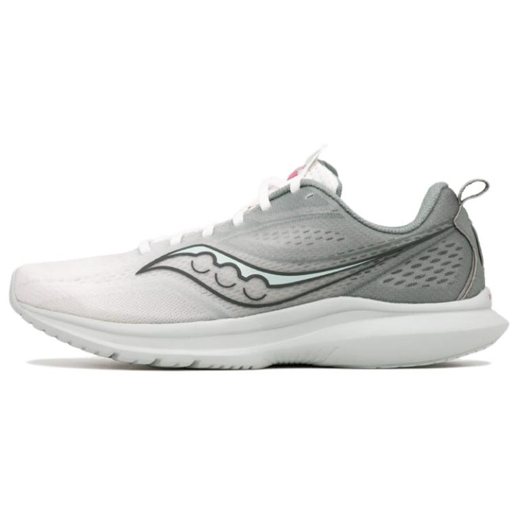 Saucony Kinvara Essence 13 Anti Slip Wear Resistant Low Top Running Shoes Unisex White Gray