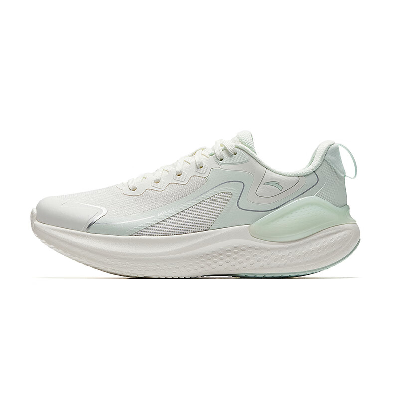 Anta Cloud Qidan Shock Absorbers Rebound Low top Casual Running Shoes Women's White Green