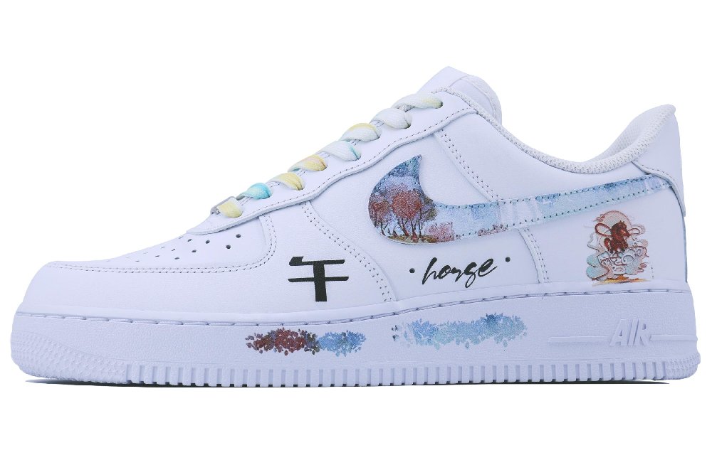 Nike Air Force 1 Horse SDS Thermal Coverage And Quick Dry Low Top Skateboard Shoes Men's White