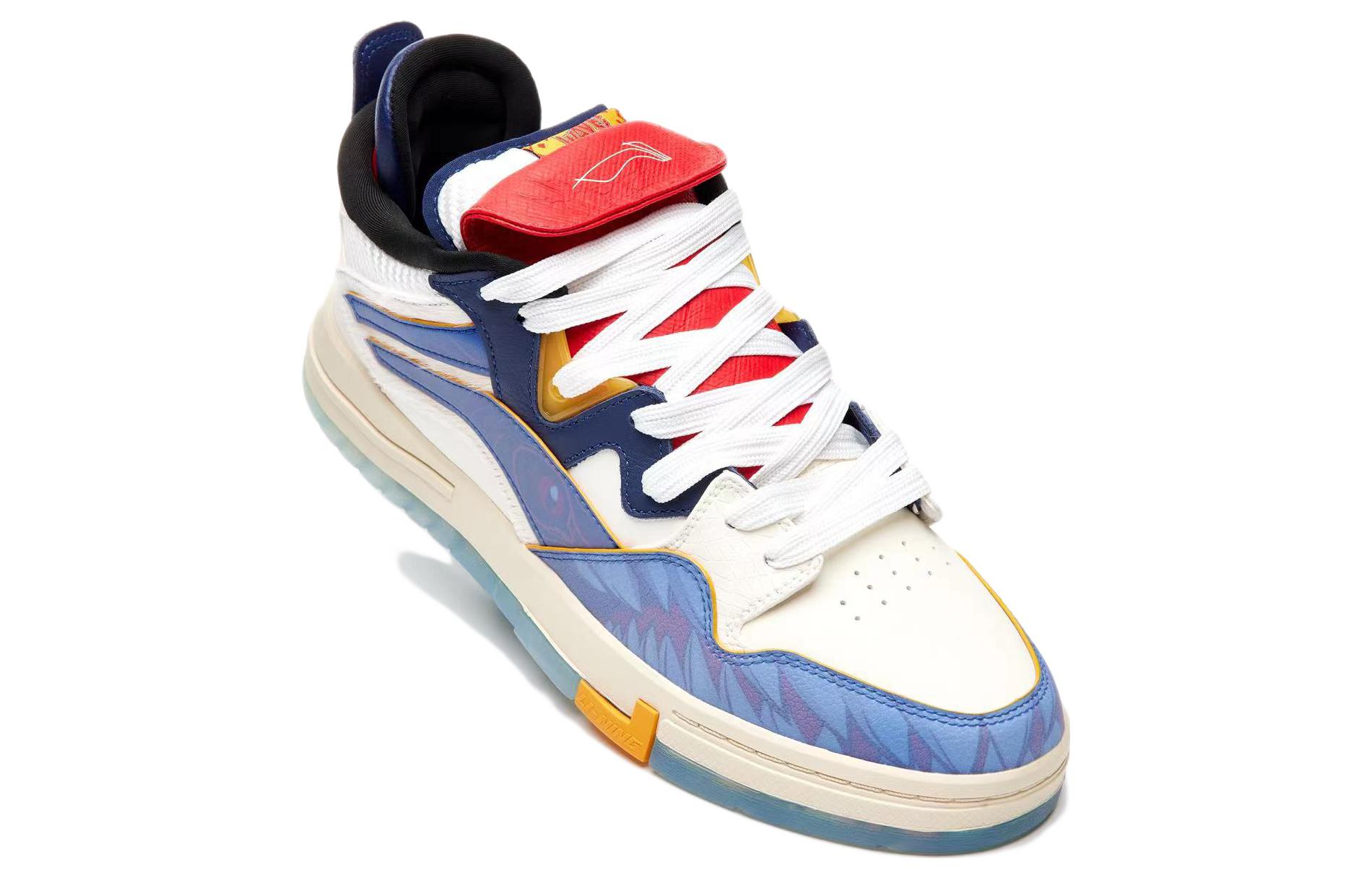 LiNing Wave Pro Year Beast Slip-Resistant Cushioning Wear-Resistant Low-Top Skateboard Shoes Men's Blue White купить в интернет-магазине Yoocart с быстрой доставкой по России.