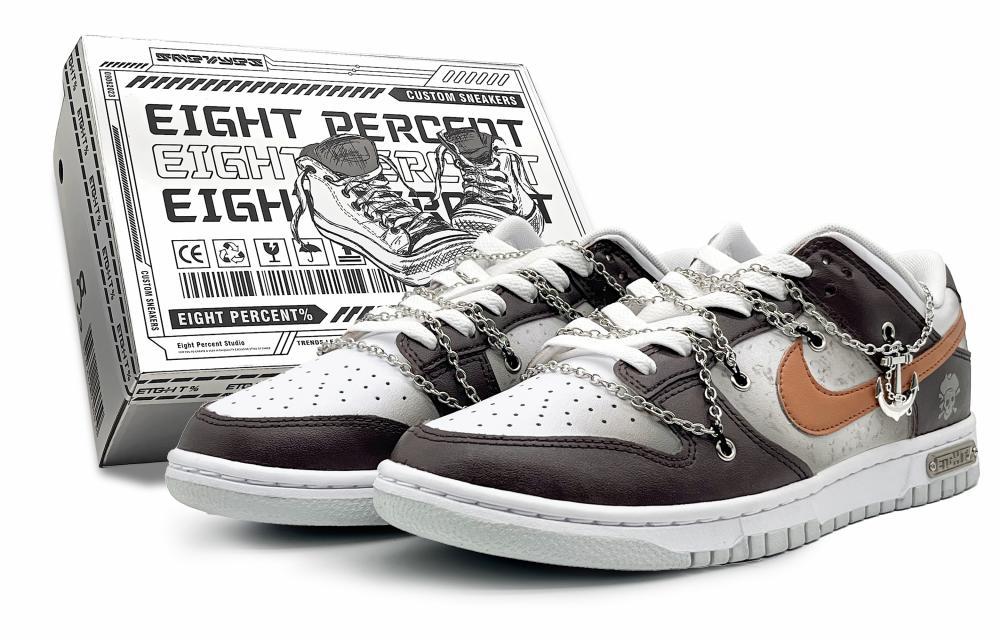 Nike Dunk 'Pure Platinum' Anti-Slip Wear-Resistant Low-Top Skateboard Shoes Men's White Brown