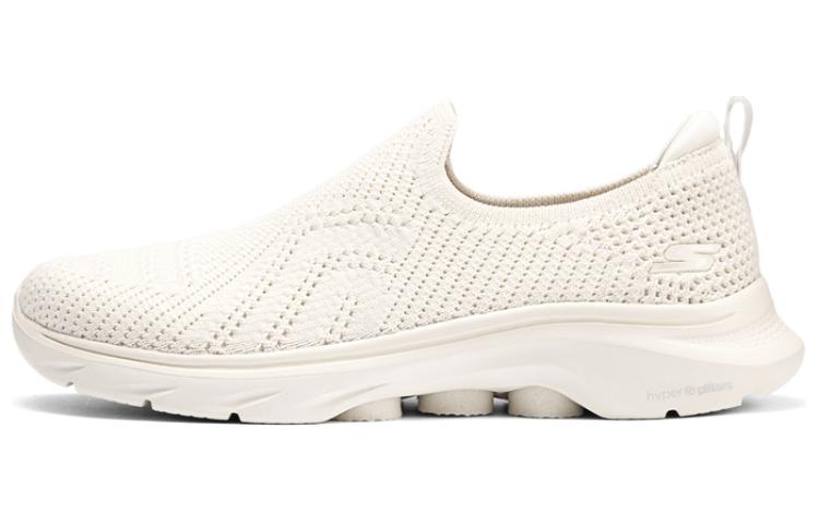 Skechers WOMEN'S GO WALK Cushioning Wear-Resistant Breathable Lightweight Rebound Low-Top Casual Shoes Women's Ivory