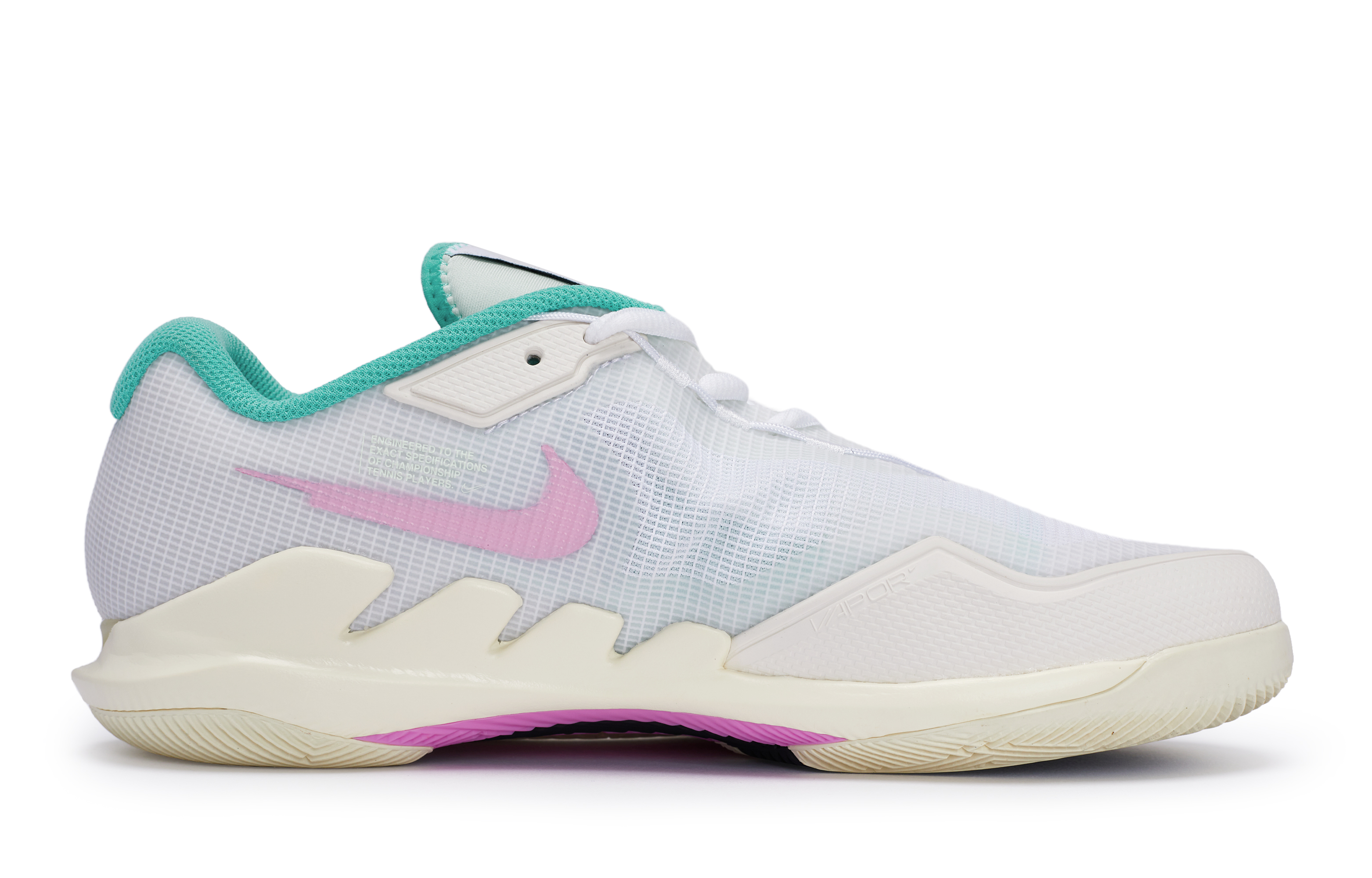 Nike Air Zoom Vapor Pro Anti-Slip Wear-Resistant Low-Top Tennis Shoes Unisex White Pink Green купить в интернет-магазине Yoocart с быстрой доставкой по России.