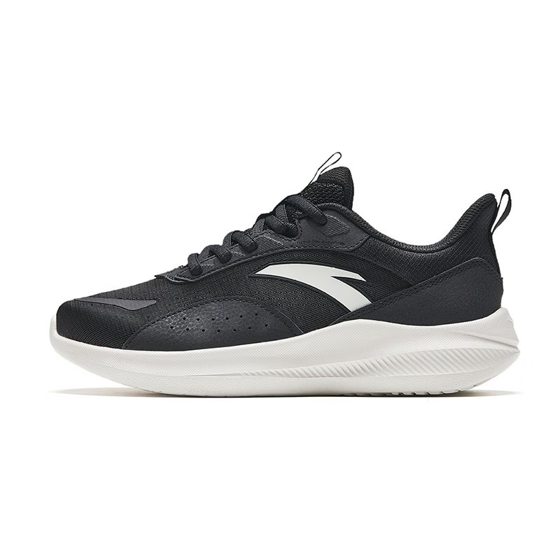 Anta Walk Cushioning Anti Slip And Wear Resistant Breathable Rebound Low Top Casual Running Shoes Women's Black