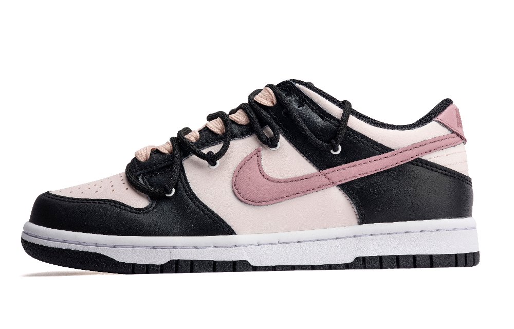 Nike Dunk Low Top Skateboard Shoes GS Black Pink