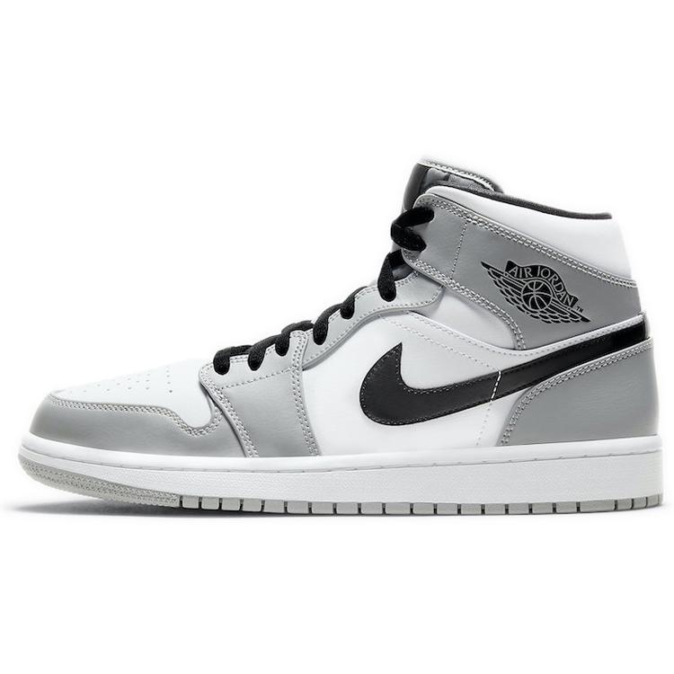 Jordan Air Jordan 1 Cushioning Anti-Slip And Wear-Resistant Mid-Top Vintage Basketball Shoes Men's Smoke Gray купить в интернет-магазине Yoocart с быстрой доставкой по России.