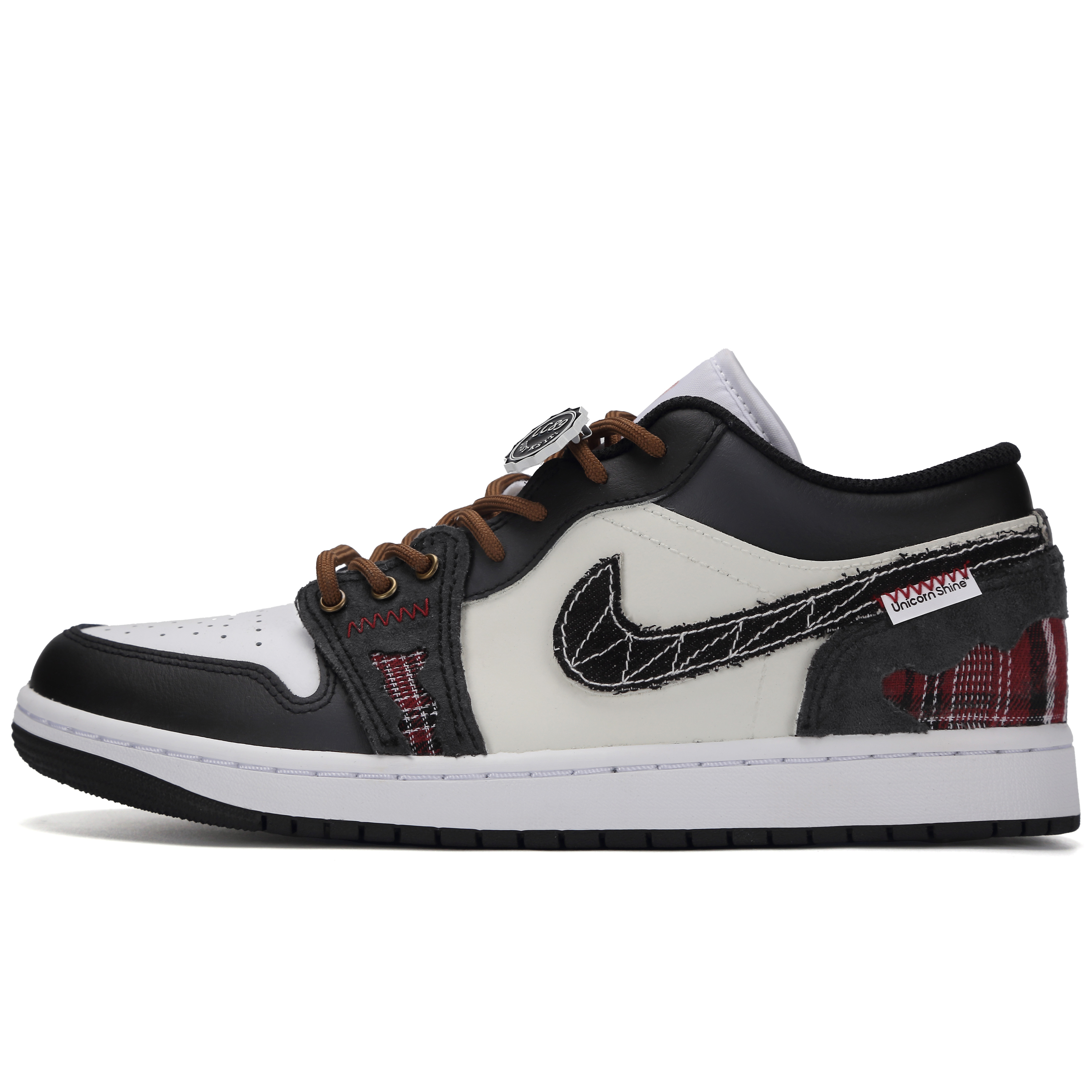 Jordan Air Jordan 1 Uncontrolled Public School Abrasion Resistant Low Top Vintage Basketball Shoes Men's Gray Black Red купить в интернет-магазине Yoocart с быстрой доставкой по России.