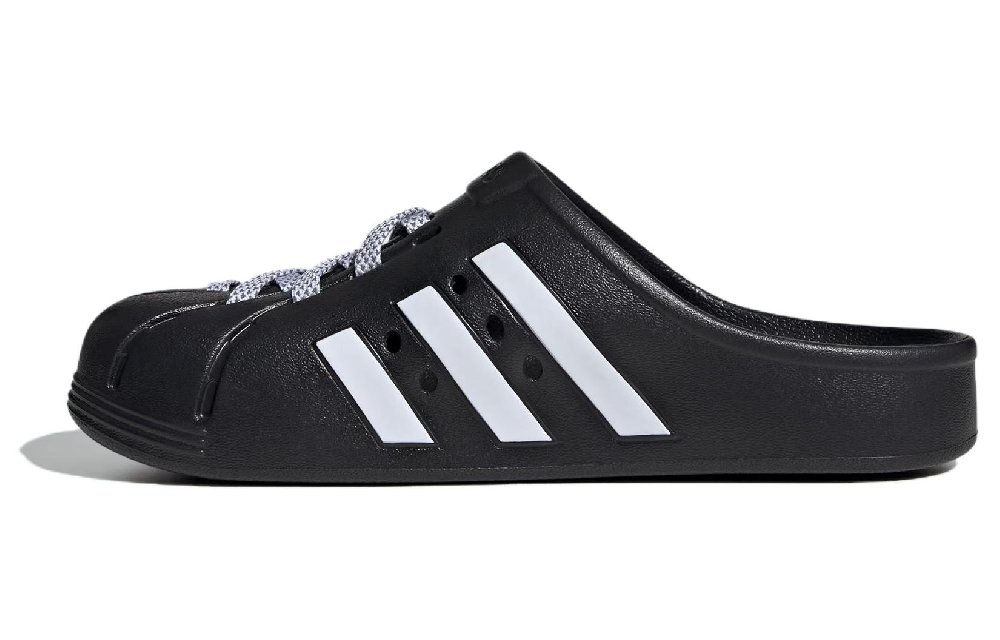 Adidas Adilette Clog 'Black White Laces'