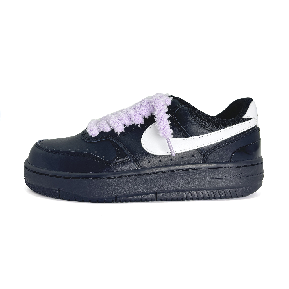 Nike Gamma Force Anti-Slip Wear-Resistant Low-Top Skateboard Shoes Women's Black White Purple