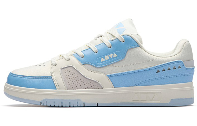 Anta Qiuyou Wear-Resistant Low-Top Skateboard Shoes Men's White Blue