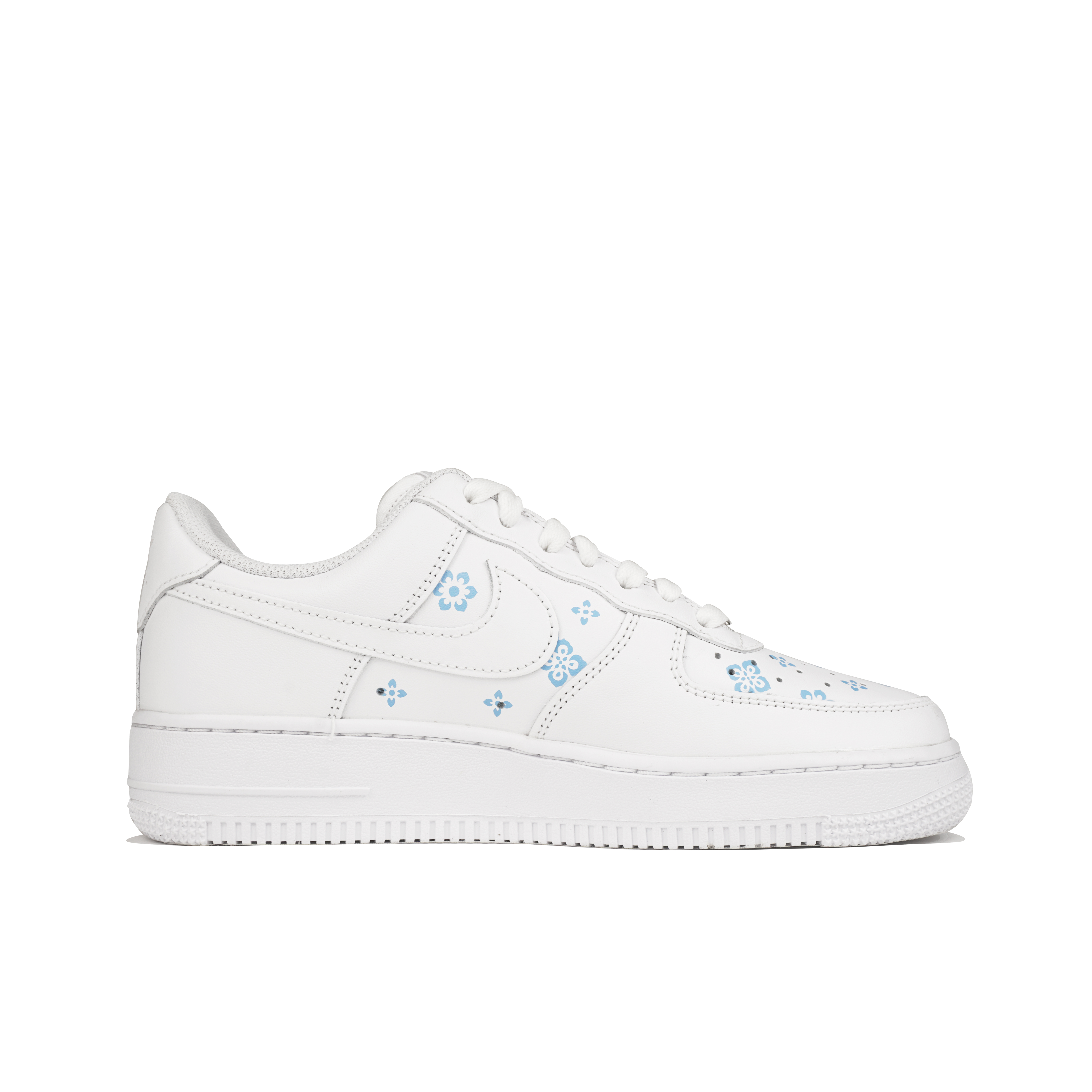 Nike Air Force 1 Low-Top Skateboard Shoes Women's White Blue купить в интернет-магазине Yoocart с быстрой доставкой по России.
