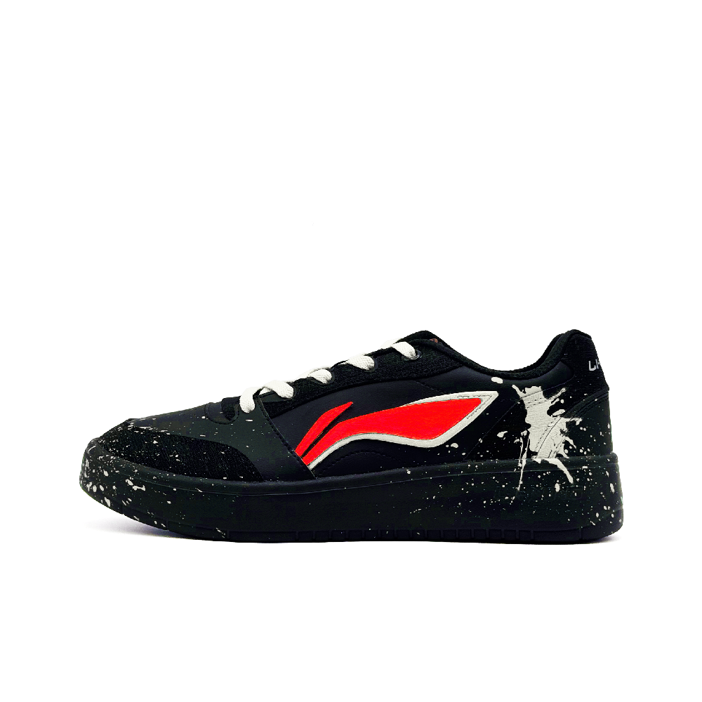 LiNing Yuanbao V3 Slip Resistant And Abrasion Resistant Coverage Low Top Skateboard Shoes Men's Black White Red