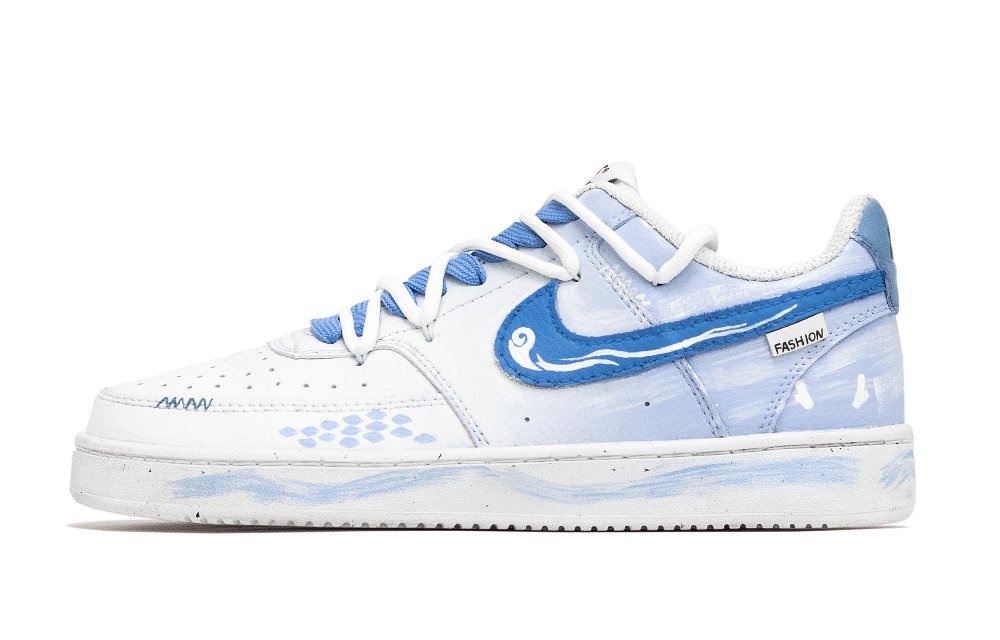 Nike Court Vision 1 Skateboard Shoes Men Low Top Blue/White