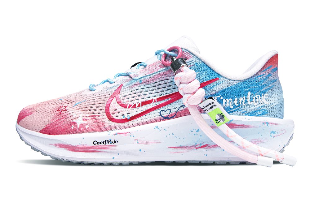 Nike Quest 6 Low Top Running Shoes Unisex Blue Pink