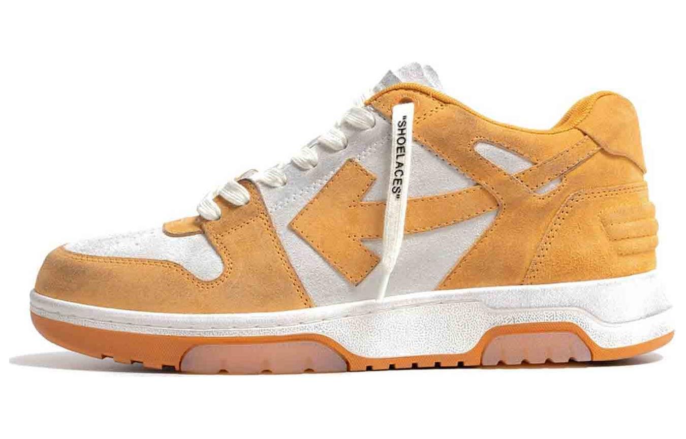 OFF WHITE Out Of Office Ooo Low Tops Vintage Suede Orange