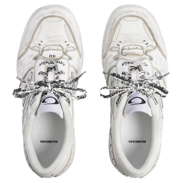 Balenciaga 25 Qixi Festival Collection Hamptons Worn Out Low top Casual Shoes Women's White купить в интернет-магазине Yoocart с быстрой доставкой по России.