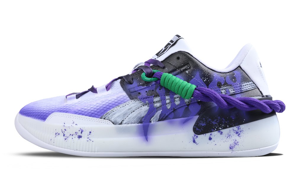 PUMA Clyde Hardwood Low-Top Basketball Shoes Men's Purple