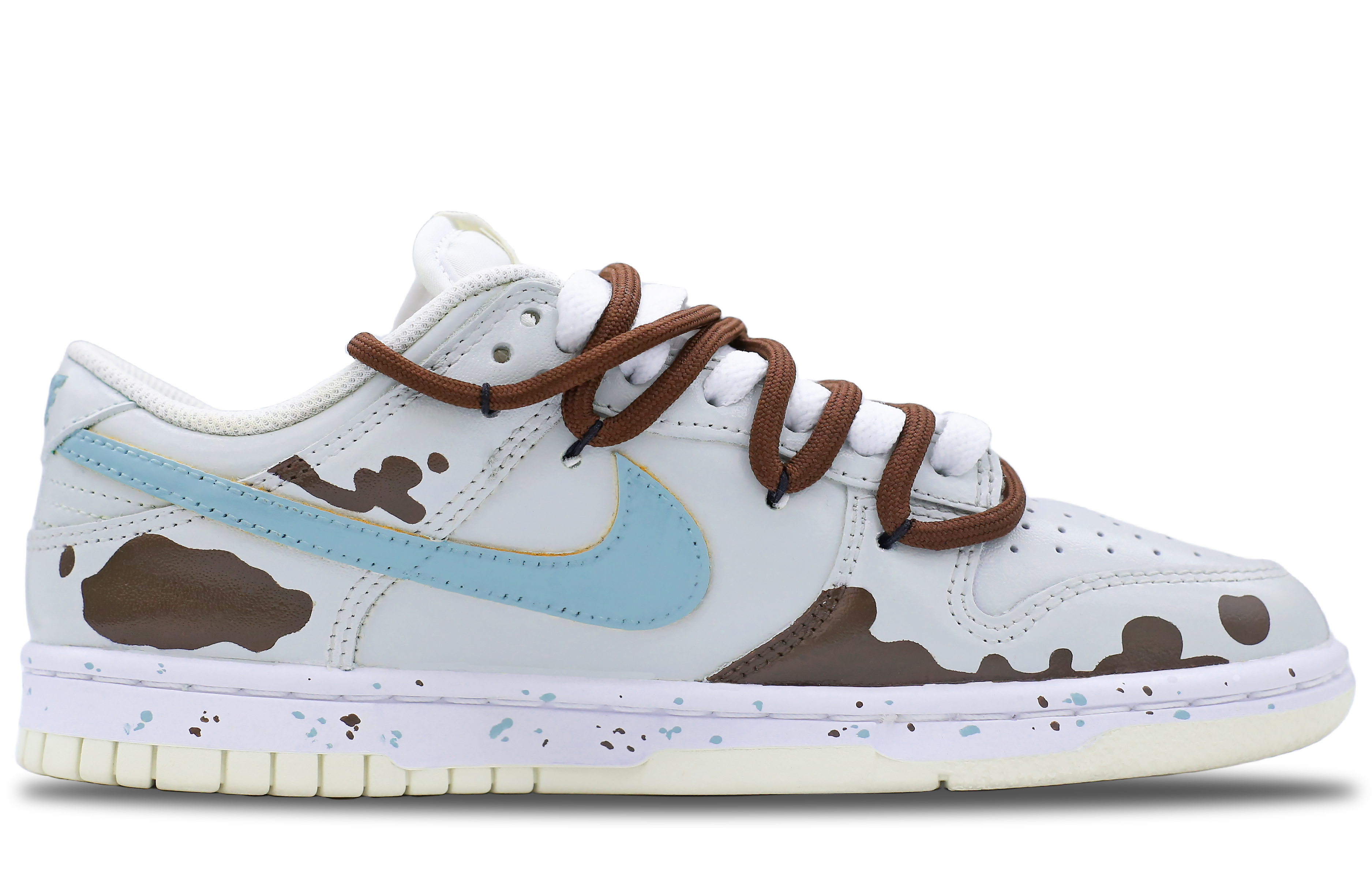 Nike Dunk Low-Top Skateboard Shoes Unisex White Brown