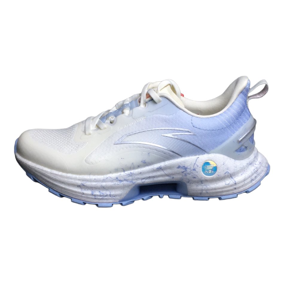 Anta Cushioned Slip-Resistant Low-Top Running Shoes Men's White Blue