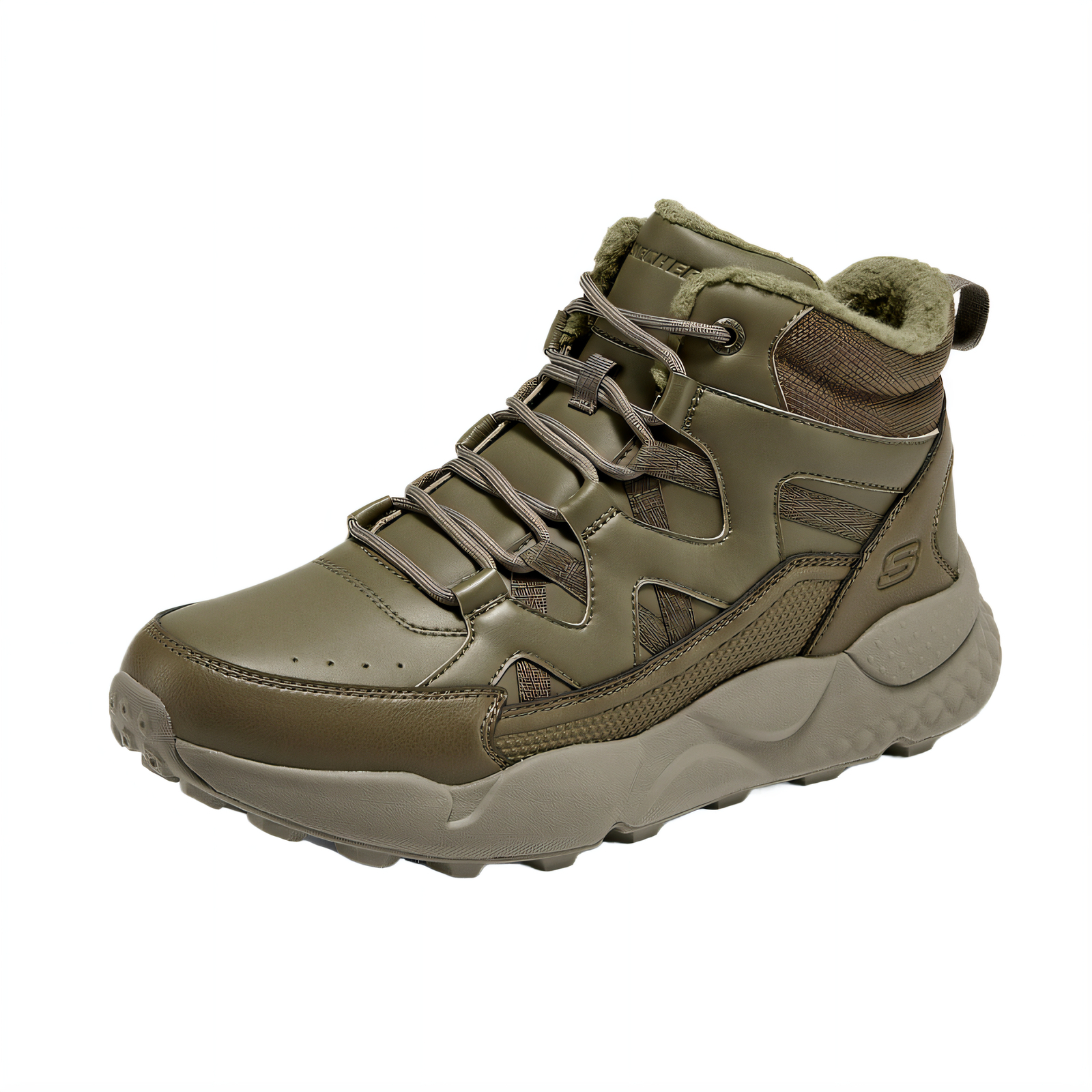 Skechers MENS USA STREET WEAR Thermal Snow Boots Men's Khaki