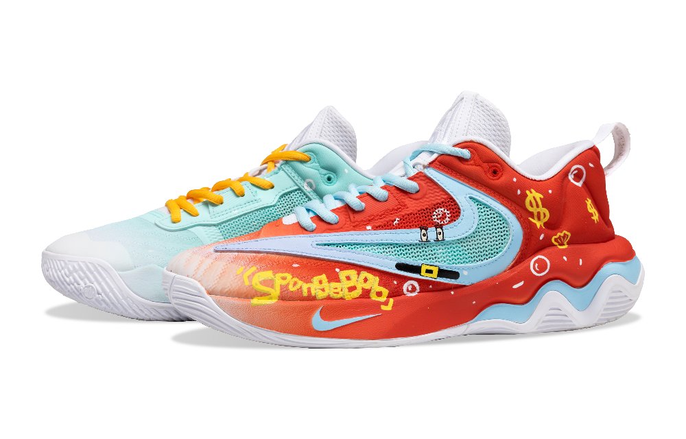Nike Giannis Immortality Anti-Slip Wear-Resistant Low-Top Basketball Shoes Men's Mismatched Red And Green