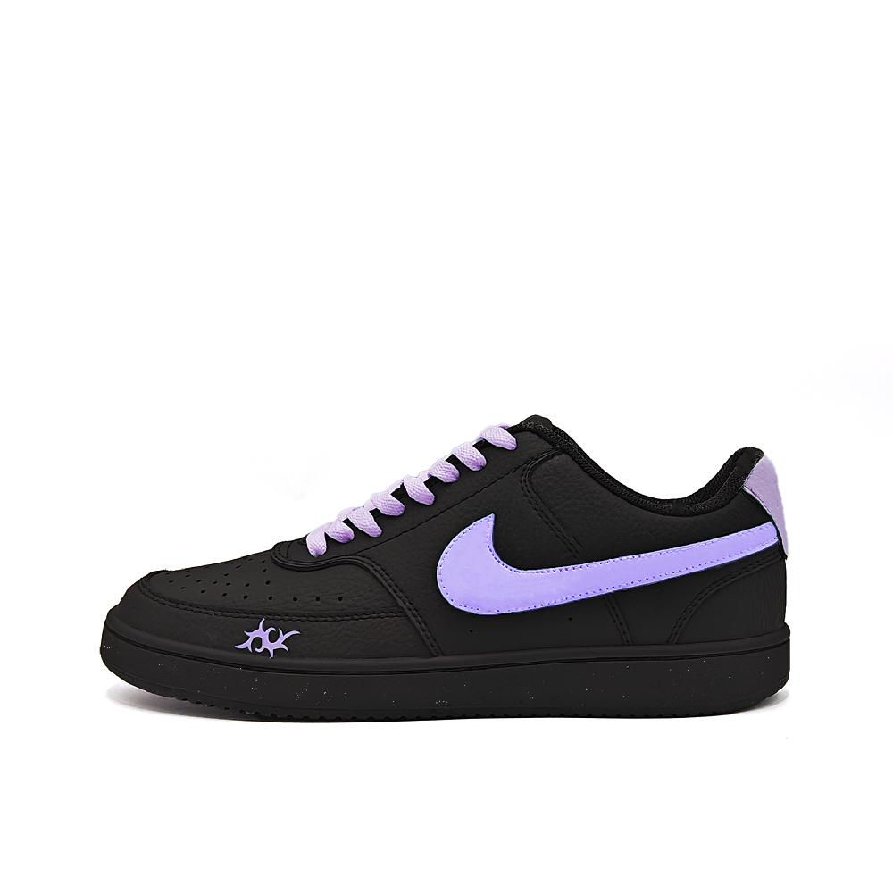 Nike Court Vision Non-slip Lightweight Low-Top Skateboard Shoes Unisex Black Purple