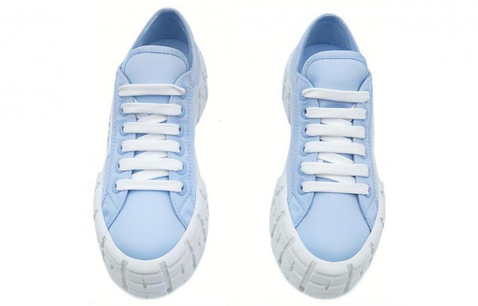PRADA Double Wheel Re nylon Gabardine Sneakers 'Blue' Women's