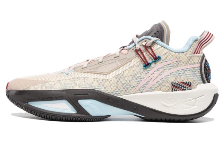 LiNing Crack Variation 9 Cushioning, Wear Resistant Low top Basketball Shoes Men's Beige