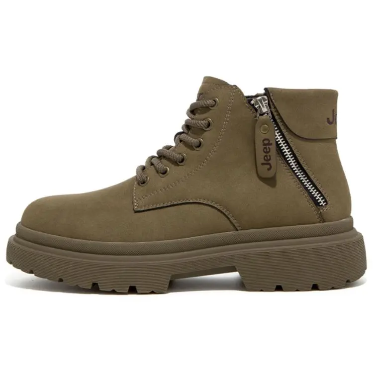 Jeep Ankle-Length Martin Boot Men's Khaki