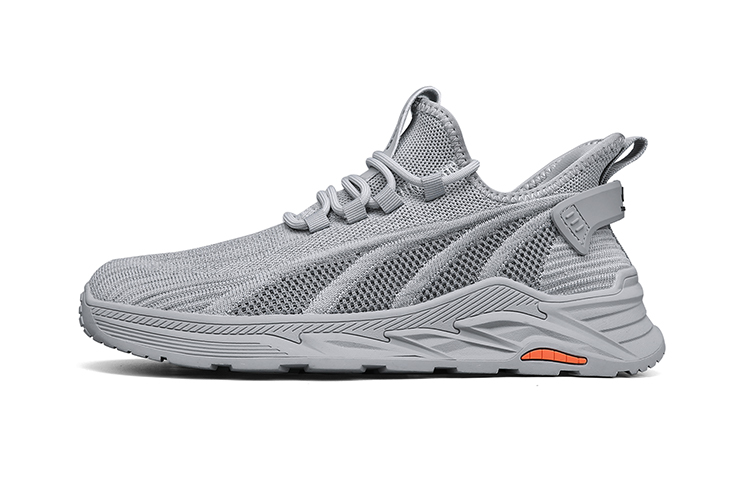 Jeep Mesh Shoes Durable Breathable Lightweight Low-Top Casual Shoes Men's Gray