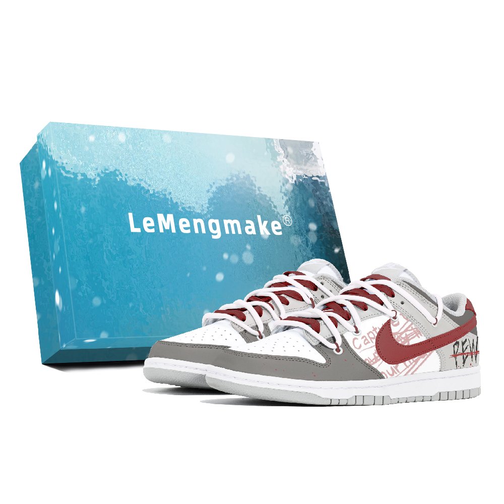 Nike Dunk Joy Lemon Abrasion-Resistant Slip-Resistant Low-Top Skateboard Shoes Men's White Gray