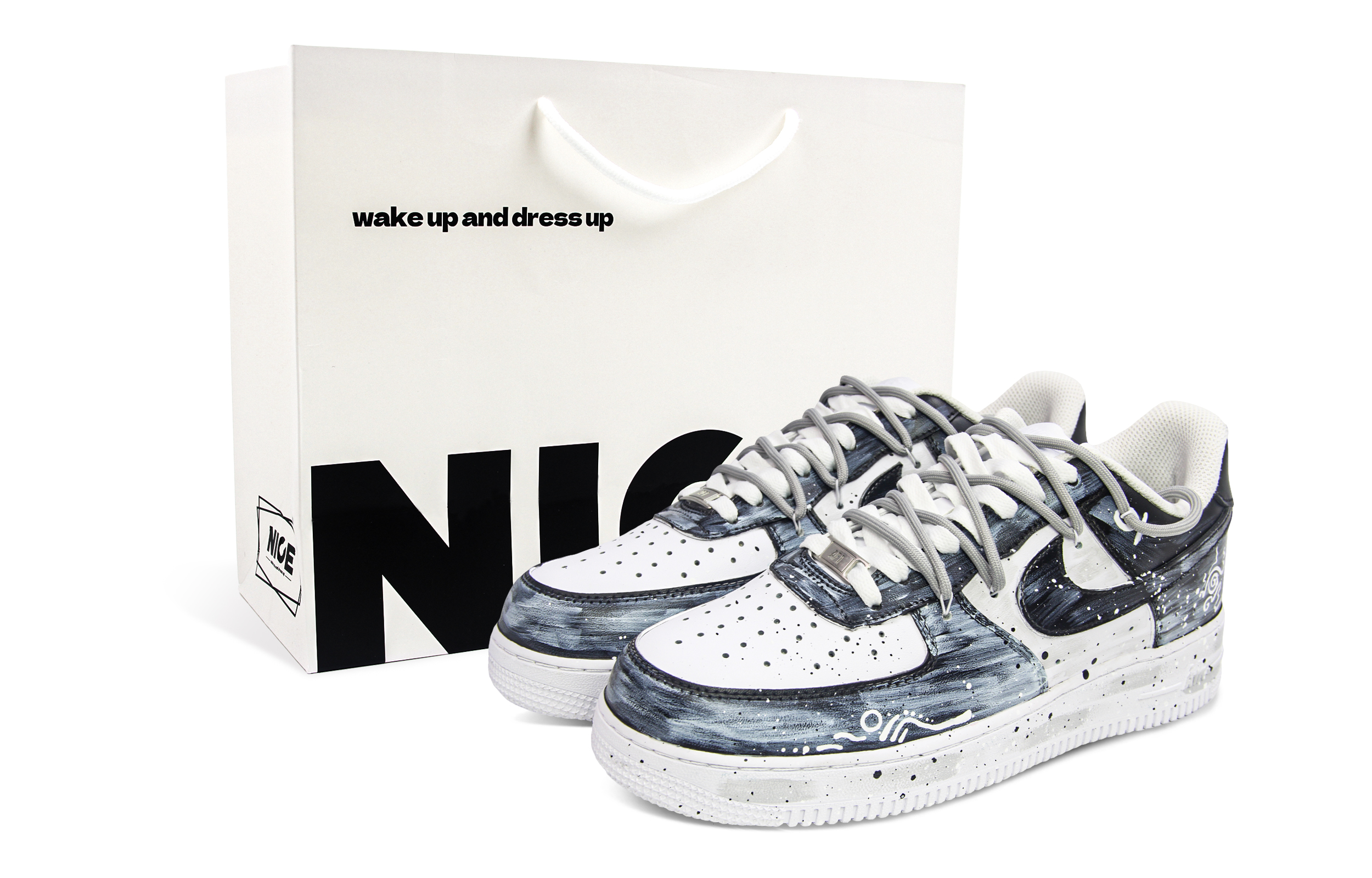 Nike Air Force 1 Abrasion Resistant Low Top Skateboard Shoes Unisex Black