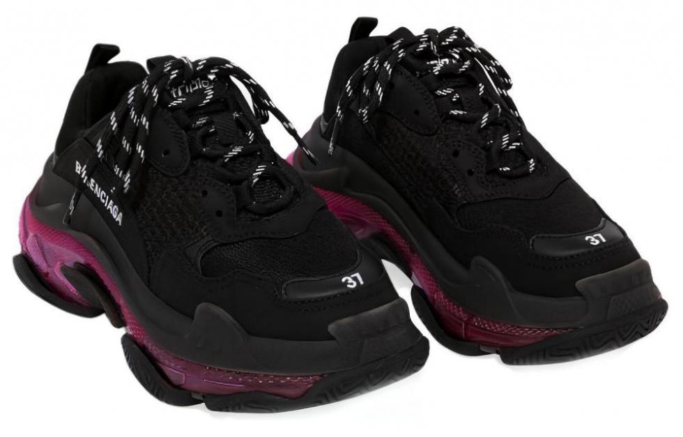 Balenciaga Triple S 'Clear Sole Black Pink Neon' Women's купить в интернет-магазине Yoocart с быстрой доставкой по России.