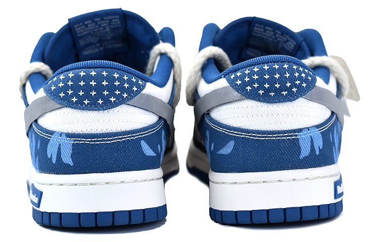 Nike Dunk Low Slip-Resistant Cushioning Wear-Resistant Low-Top Skateboard Shoes Men's Black White Blue купить в интернет-магазине Yoocart с быстрой доставкой по России.