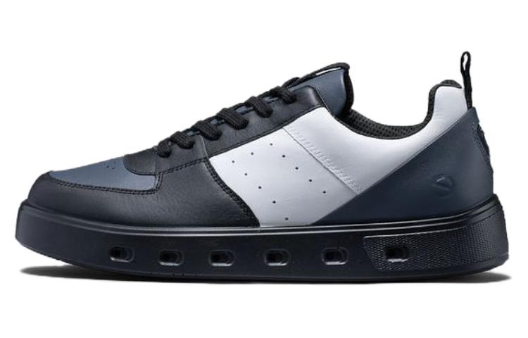Ecco Wear-Resistant Low-Top Skateboard Shoes Men's Black White