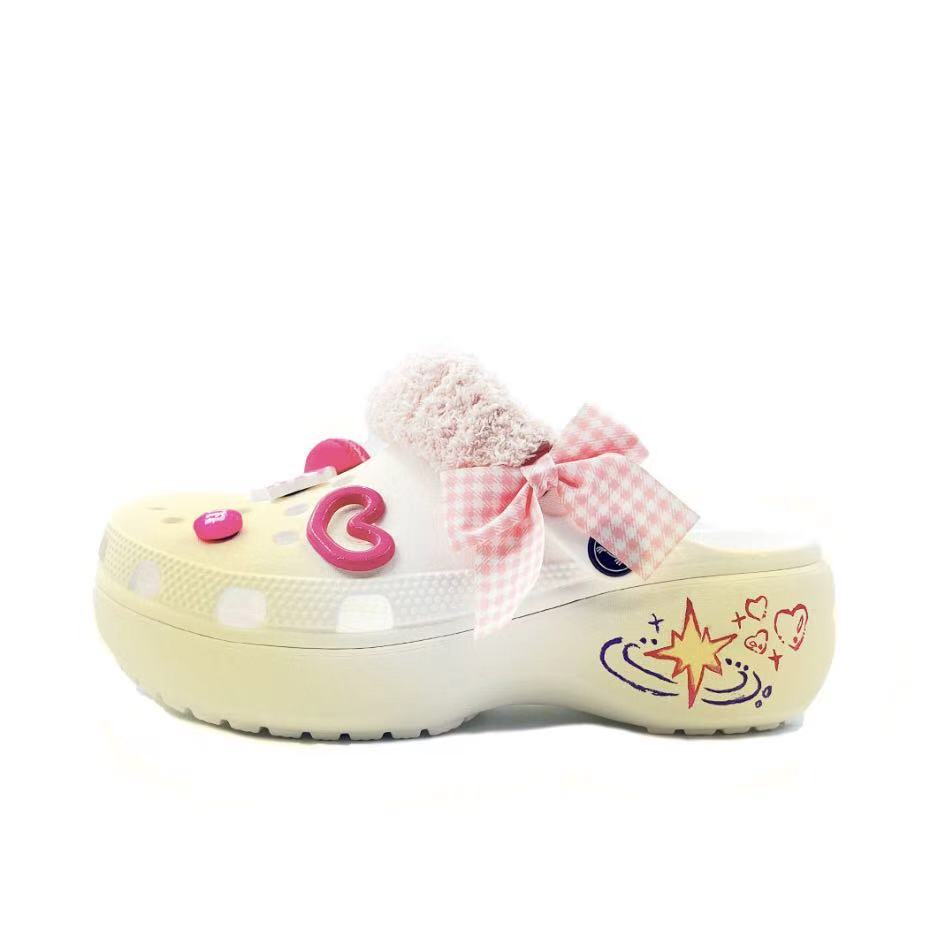 Crocs Classic Platform Clog Lemon Acid Chu Memory Campus Style Clogs Unisex Yellow