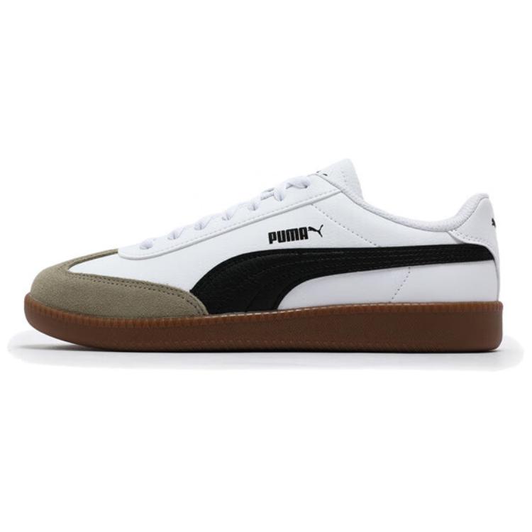 PUMA Anti Slip Wear Resistant Low Top Skateboard Shoes Unisex White Black Brown