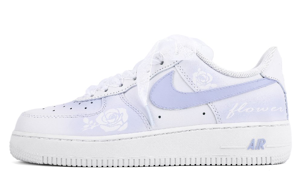 Nike Air Force 1 Abrasion Resistant Low Top Skateboard Shoes Women's Purple