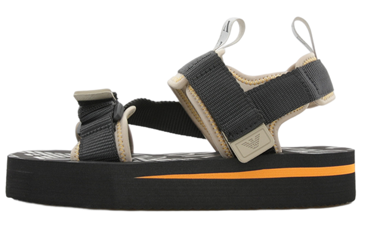 EMPORIO ARMANI Strap Sandals Men's Black Gray Orange