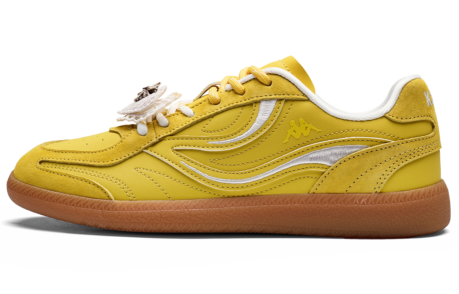 Kappa Back to Back Abrasion Resistant Low top German Army Trainers Women's Freesia Yellow