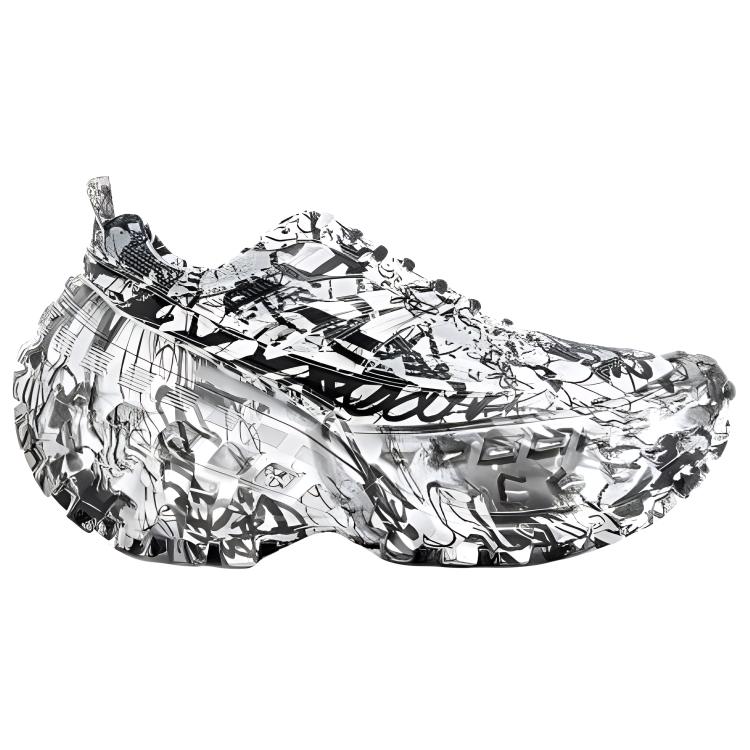 Balenciaga Bouncer Graffiti Printed Sneakers