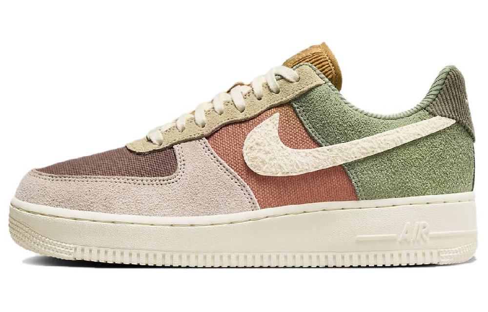 Nike Air FORCE 1 Кроссовки для скейтбординга Низкие Красный зеленый Женские