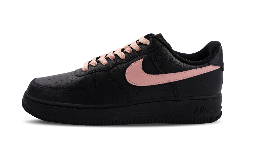 Nike Air Force 1 Low Top Skateboard Shoes Men's Black Pink
