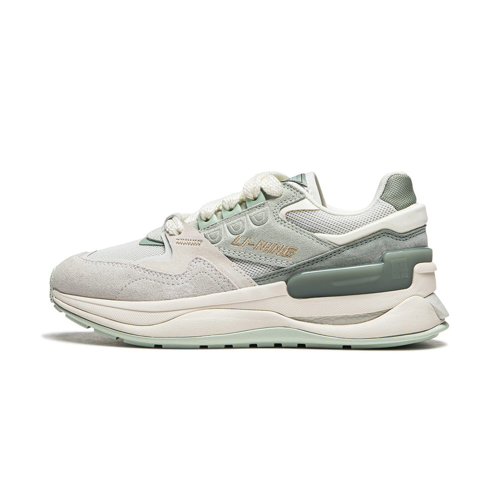 LiNing 001 Innocence V2 Wear-resistant And Lightweight Low-Top Casual Shoes Women's Gray Green