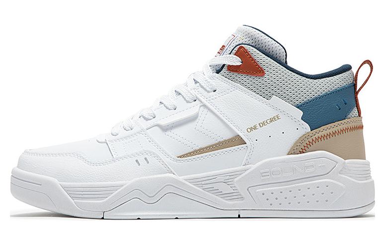 361° Anti-Slip Wear-Resistant High-Top Skateboard Shoes Men's White Blue