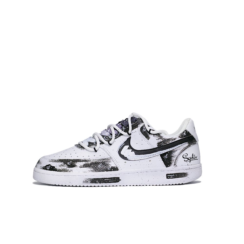 Nike Court Vision 1 Skateboard Shoes Men Low-Top Black