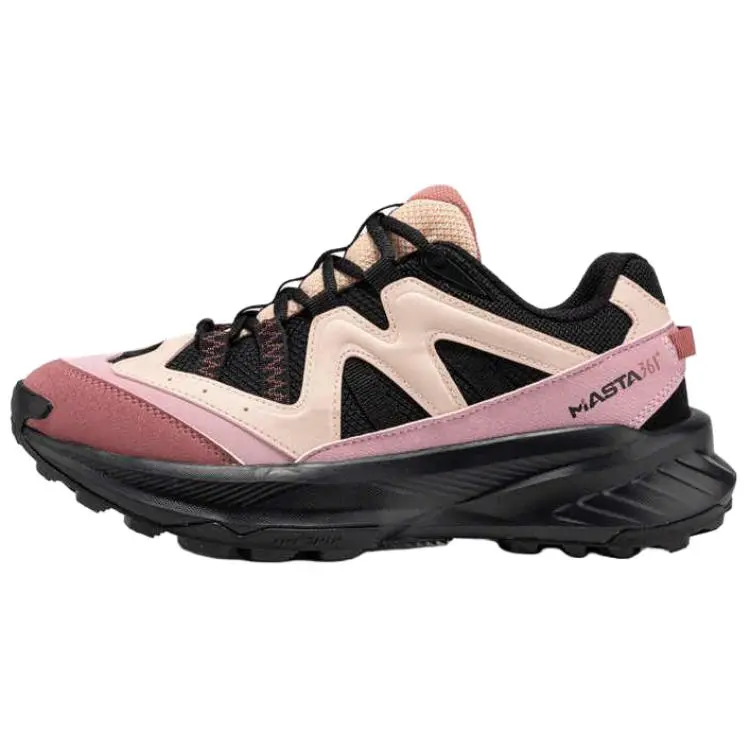 361° Shock Absorbers Slip Resistant Breathable Low Top Hiking Shoes Women's Obsidian Black Extraordinary Pink