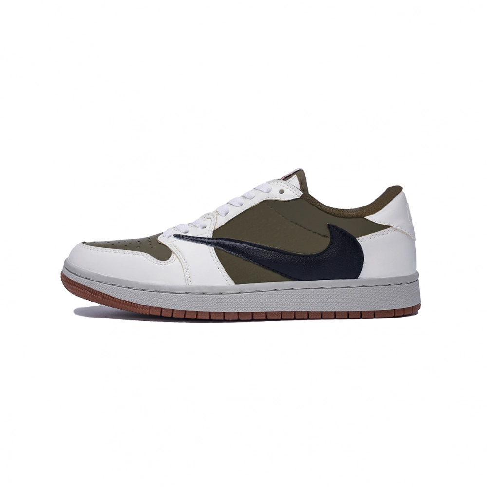 Jordan Air Jordan 1 Vintage Basketball Shoes Unisex Low top Beige Green